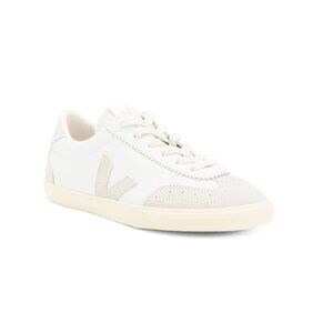 VEJA Natural/White Made In Brazil Leather Volley Sneakers